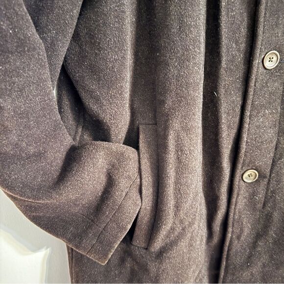Banana Republic Men's Size XL Wool Cashmere Blend Over Coat Mid Length Button - Picture 11 of 12